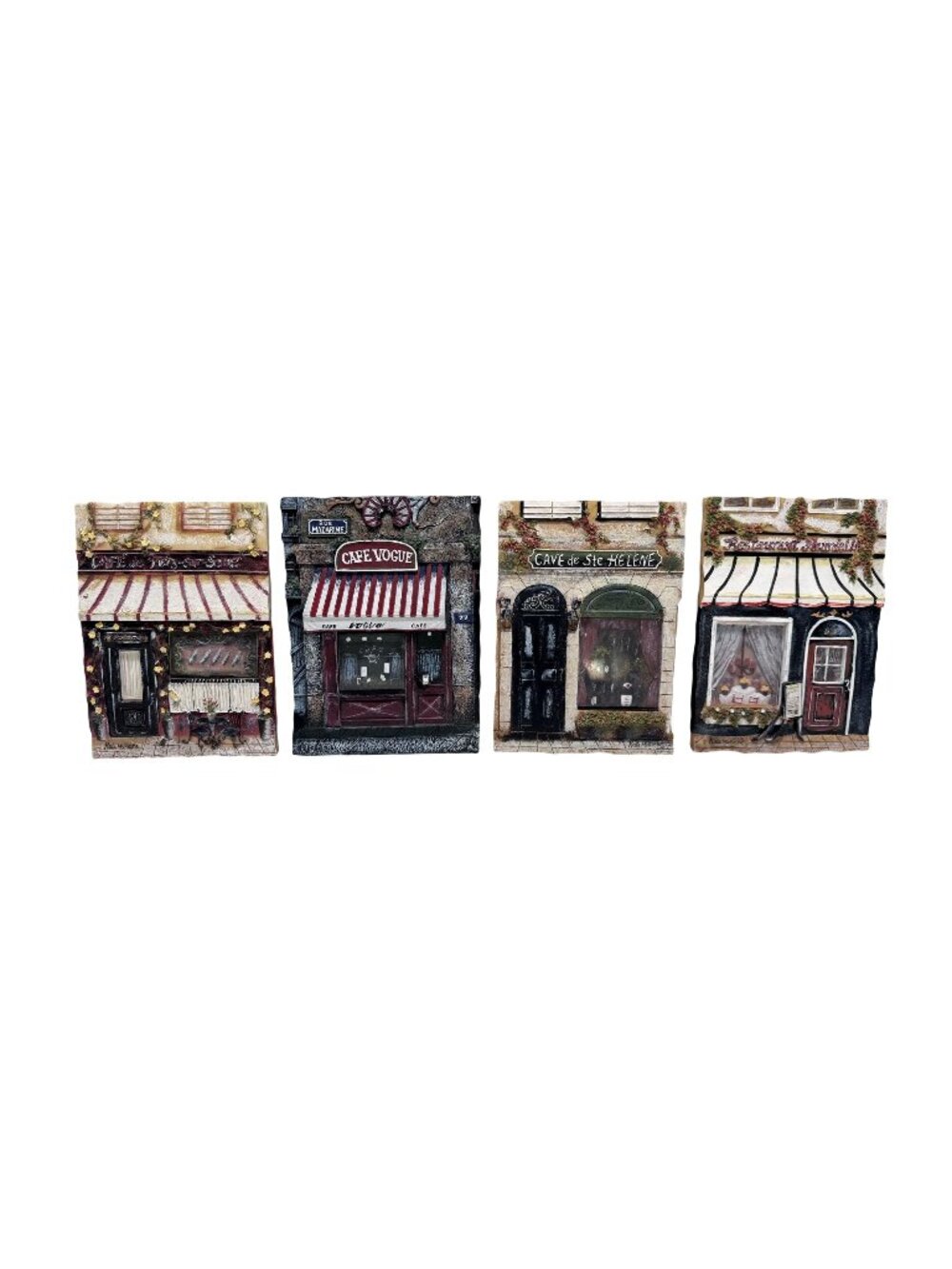 Kate McRostie Plaque Wall Hangings French Cafes Restaurant Cave Helene 3D Resin